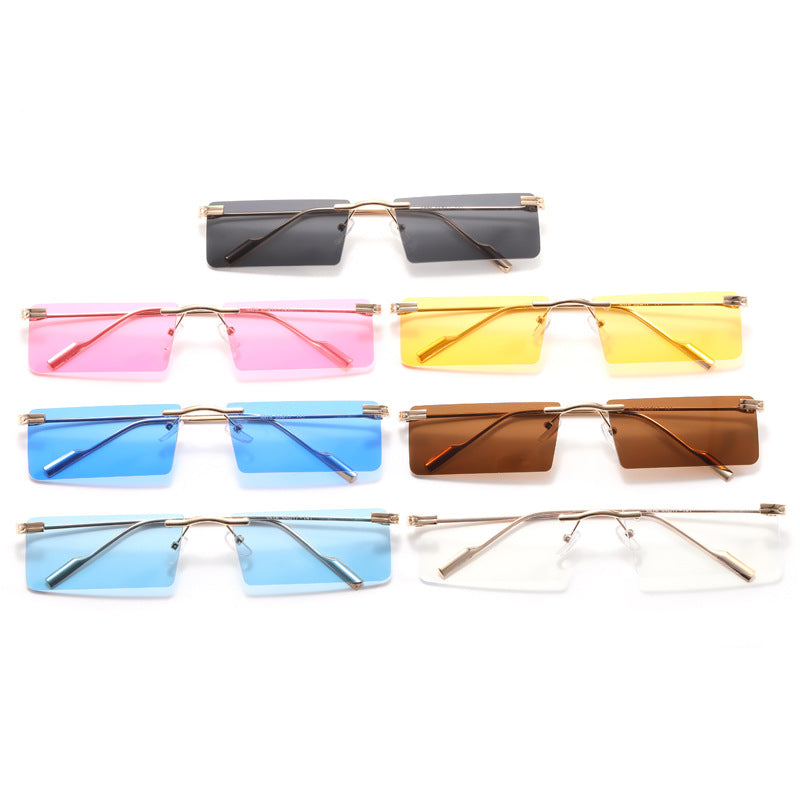 Damer Elegant Rektangulær Solbrille med Elegant Metallramme Skanto