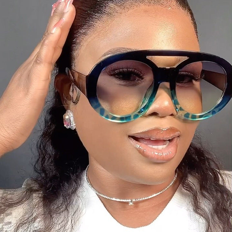 Women's oversized sunglasses with multicolor frame and fashionable design Skanto