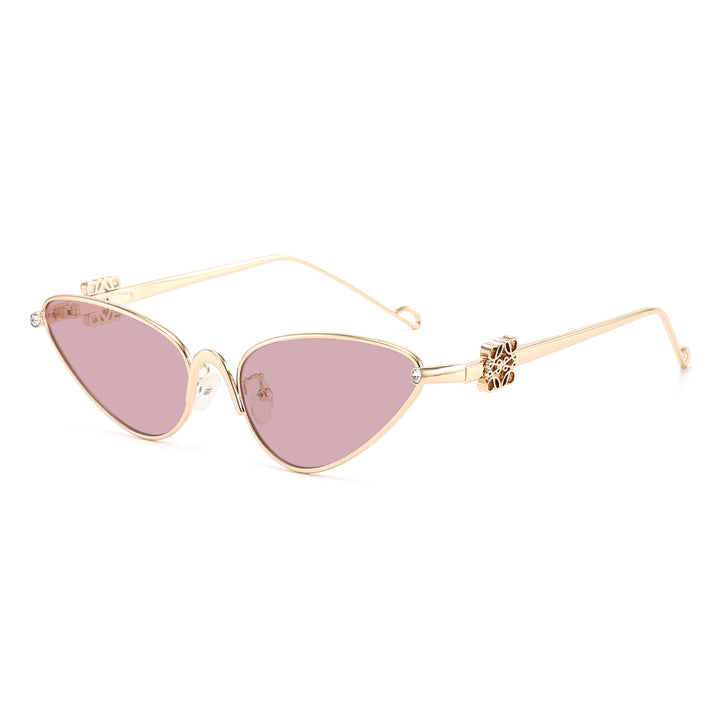 Dame Cat-Eye solbriller med elegante detaljer og UV-beskyttelse Skanto