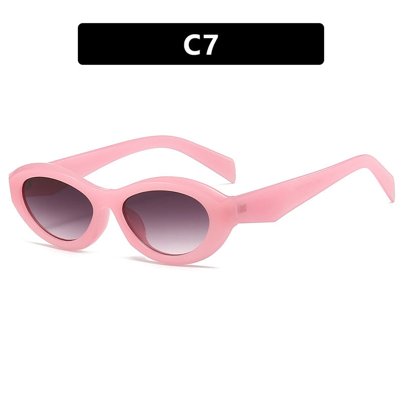 Dame elegant Cat-Eye solbrille med beskyttende UV-filter og moteramme Skanto