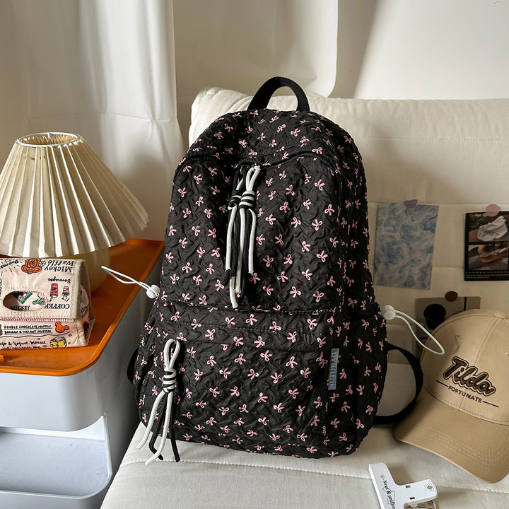 Teksturerte Plysj Multi-Compartment Ryggsekk Skanto