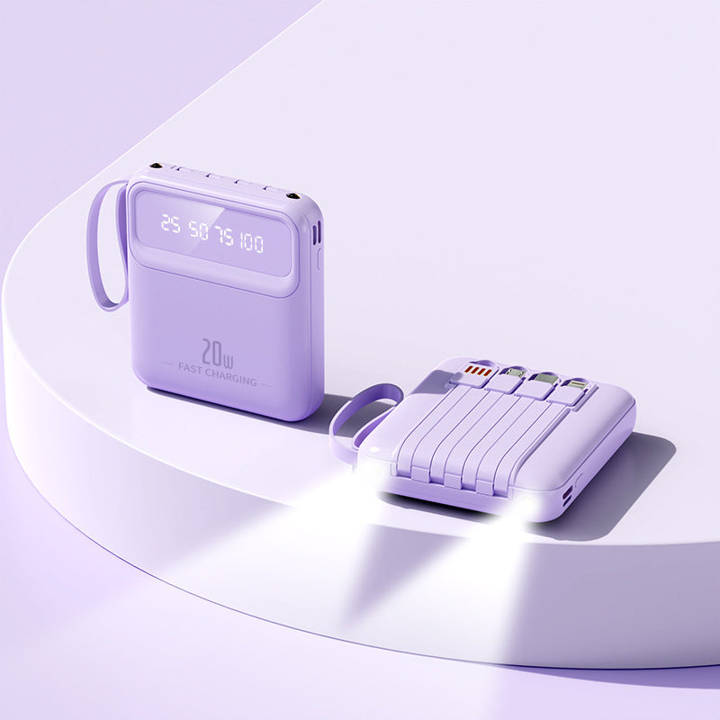 Bærbar Powerbank med multifunksjonell hurtiglading og digital skjerm Skanto