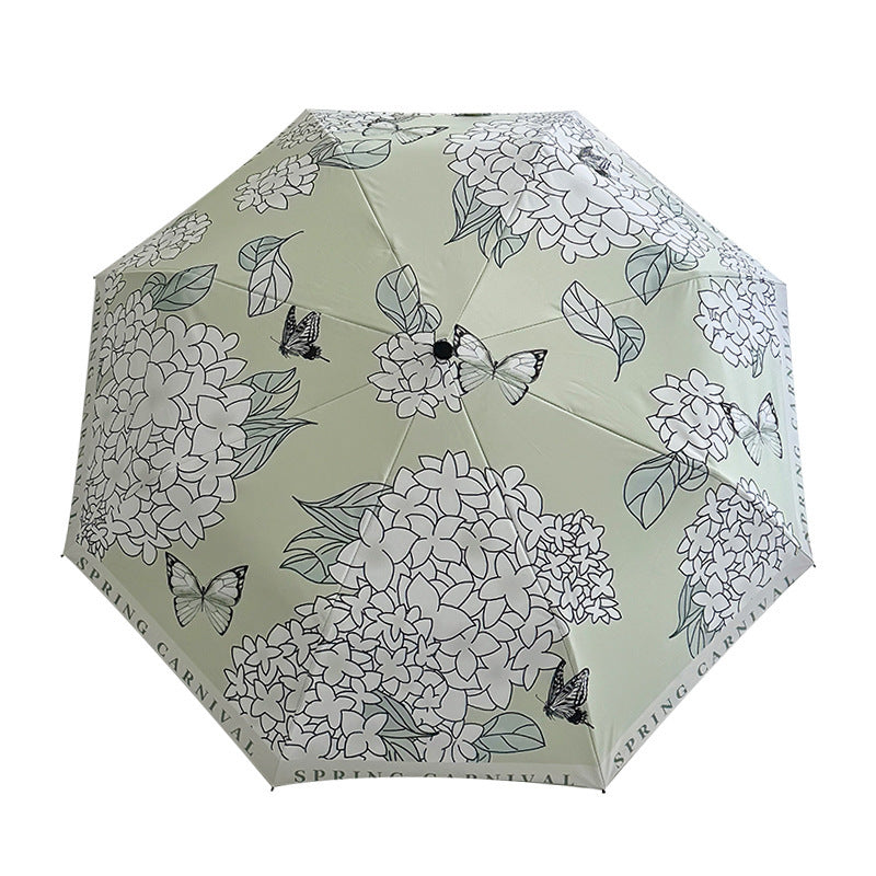 Dame Faltbar paraply med innovativt blomsterdesign Skanto