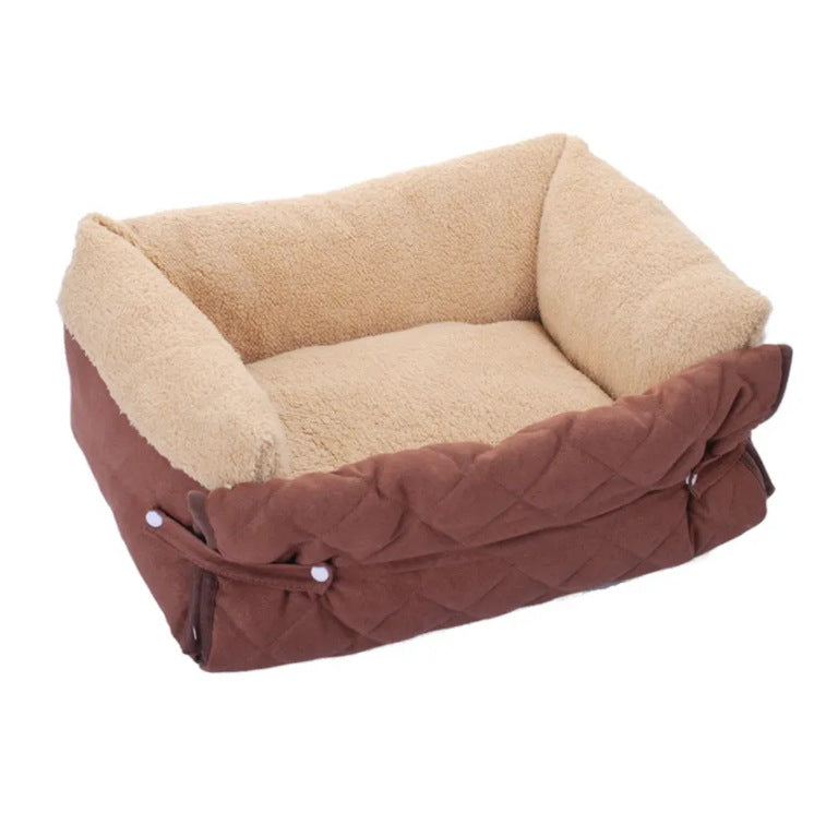 Quilted ortopedisk sofahundeseng