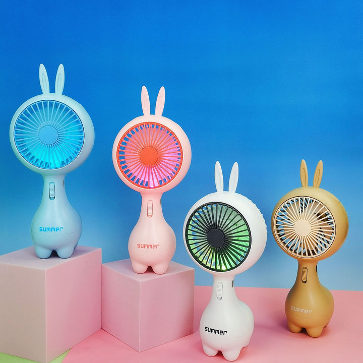 Bunny-Øre Oppladbar Håndholdt Vifte Skanto