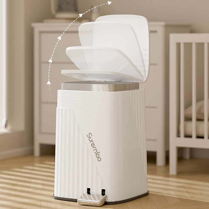 Skanto Women's Modern Elegant Trash Can with Foot Pedal and Silent Lid Skanto