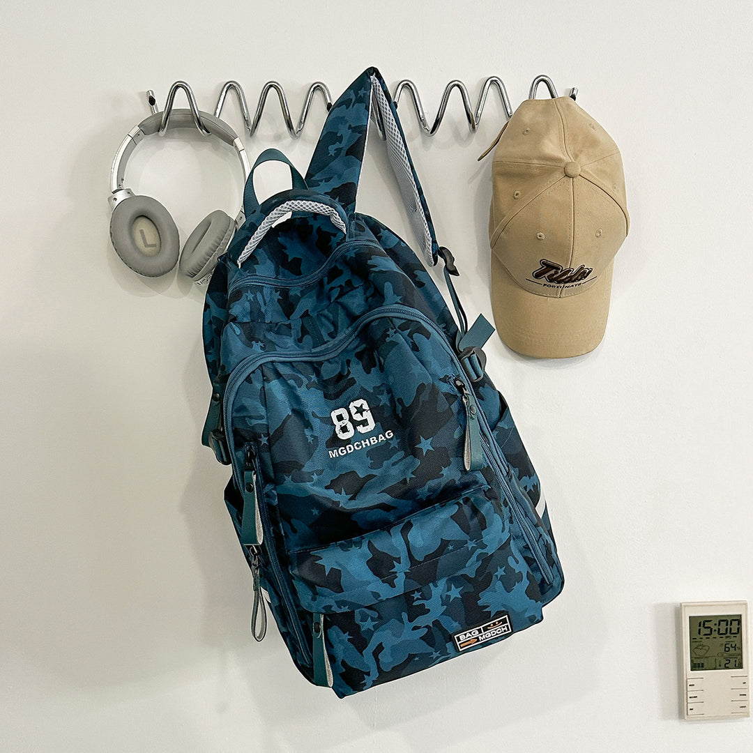 Multi-Funksjonell Urban Camo Skole Ryggsekk
