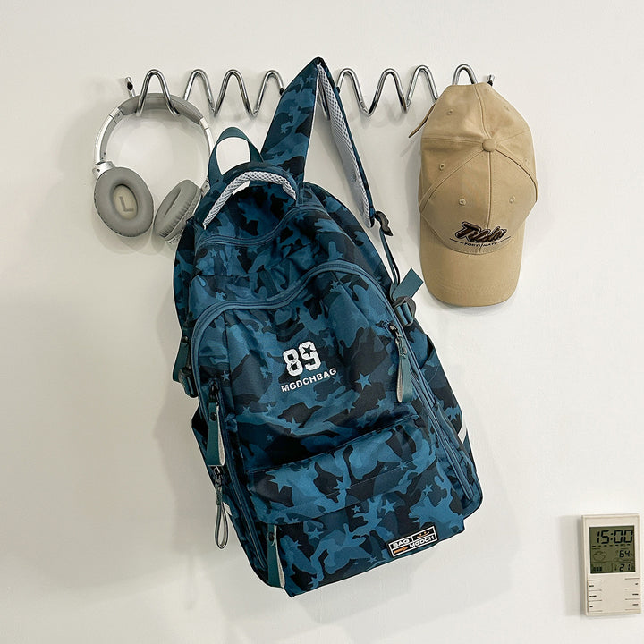 Multi-Funksjonell Urban Camo Skole Ryggsekk