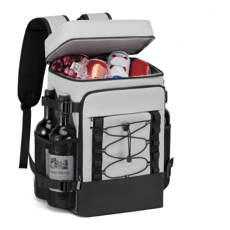 Unisex insulated cooler backpack with integrated bottle holder and organizer Skanto