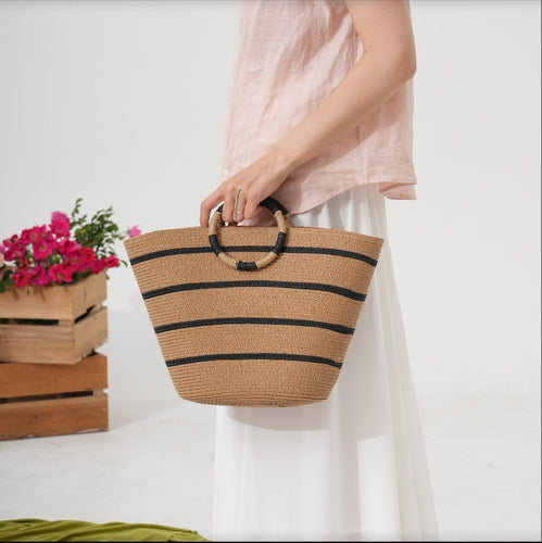 Elegant Bastbag med rund håndtak Skanto
