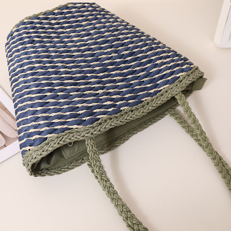Braided beach bag with wide, stable handles Skanto