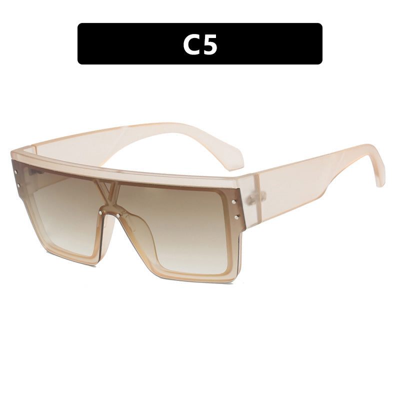 Dame futuristisk Oversized-solbrille med klare glass Skanto