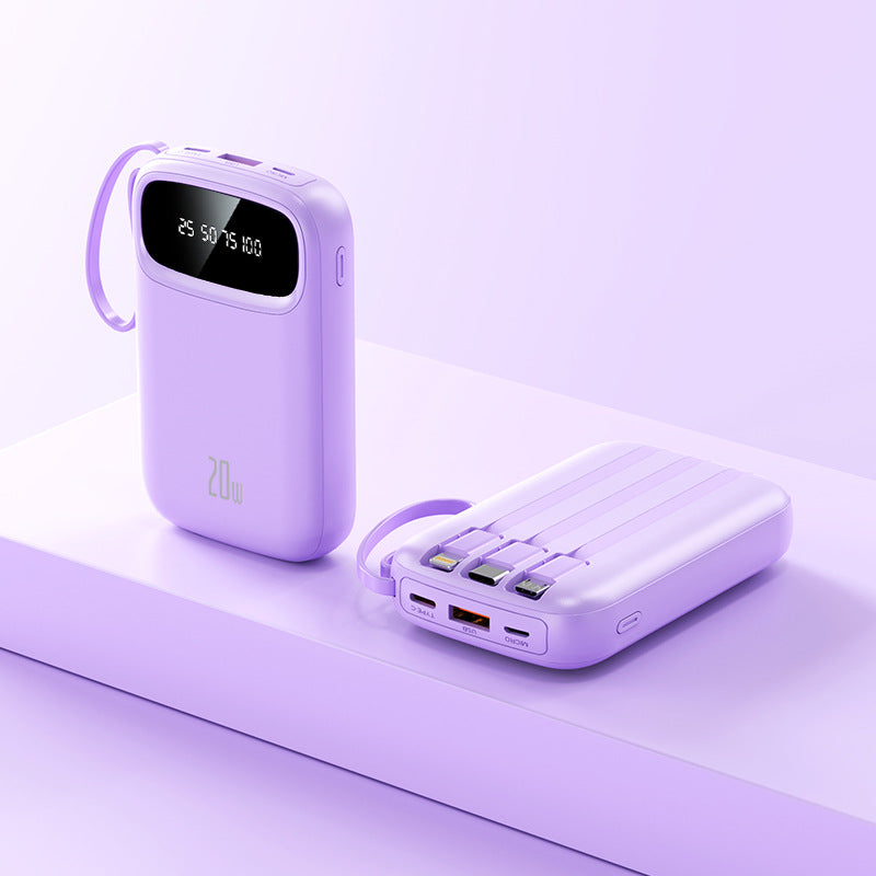 Høyytelses powerbank med integrert ladeadapter Skanto