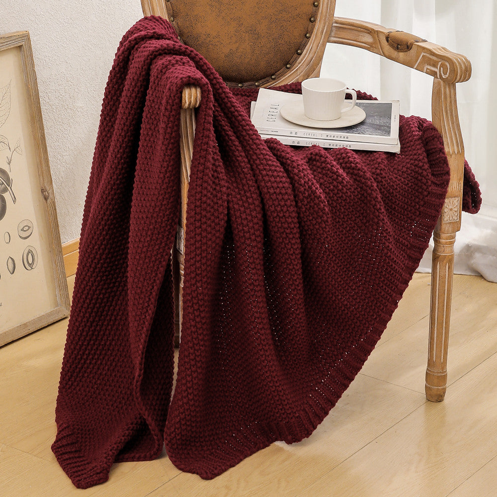 Damer cozy strikket teppe Skanto