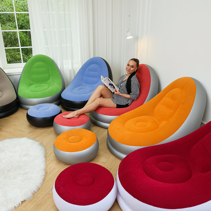 Kvinnenes oppblåsbare komfortsofa med ergonomisk ryggstøtte Skanto