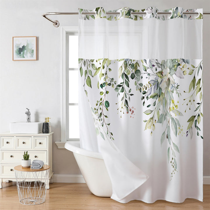 Kunstnerisk Blomster Dusjforheng Skanto