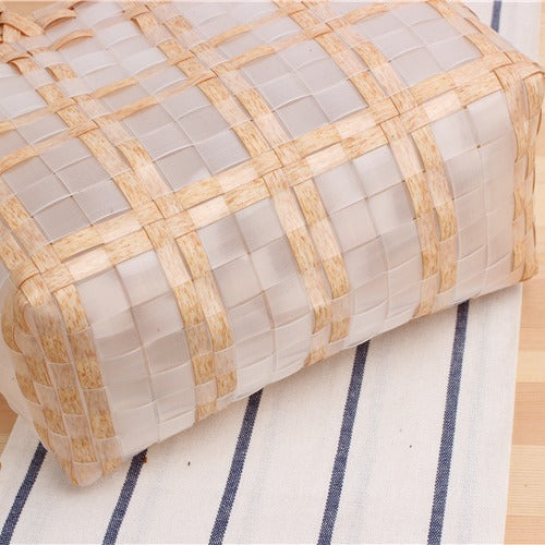 Modern basket bag with refined stripes Skanto