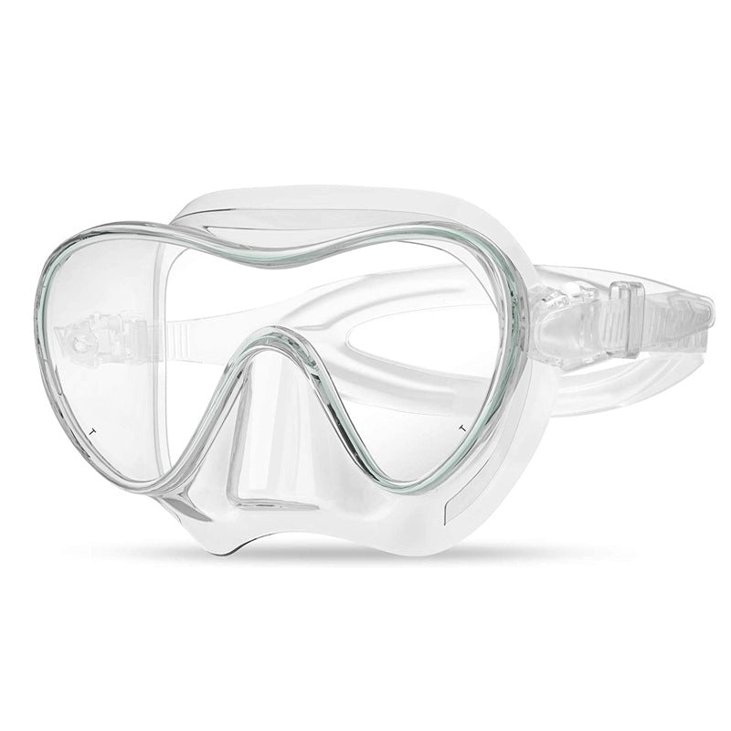 Tauchmaske med fleksibelt silikonramme og klart synsfelt Skanto