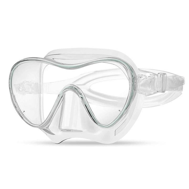 Tauchmaske med fleksibelt silikonramme og klart synsfelt Skanto