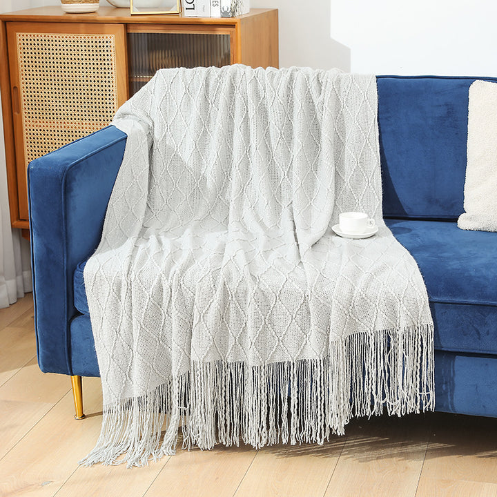 Damer cozy strikket teppe Skanto