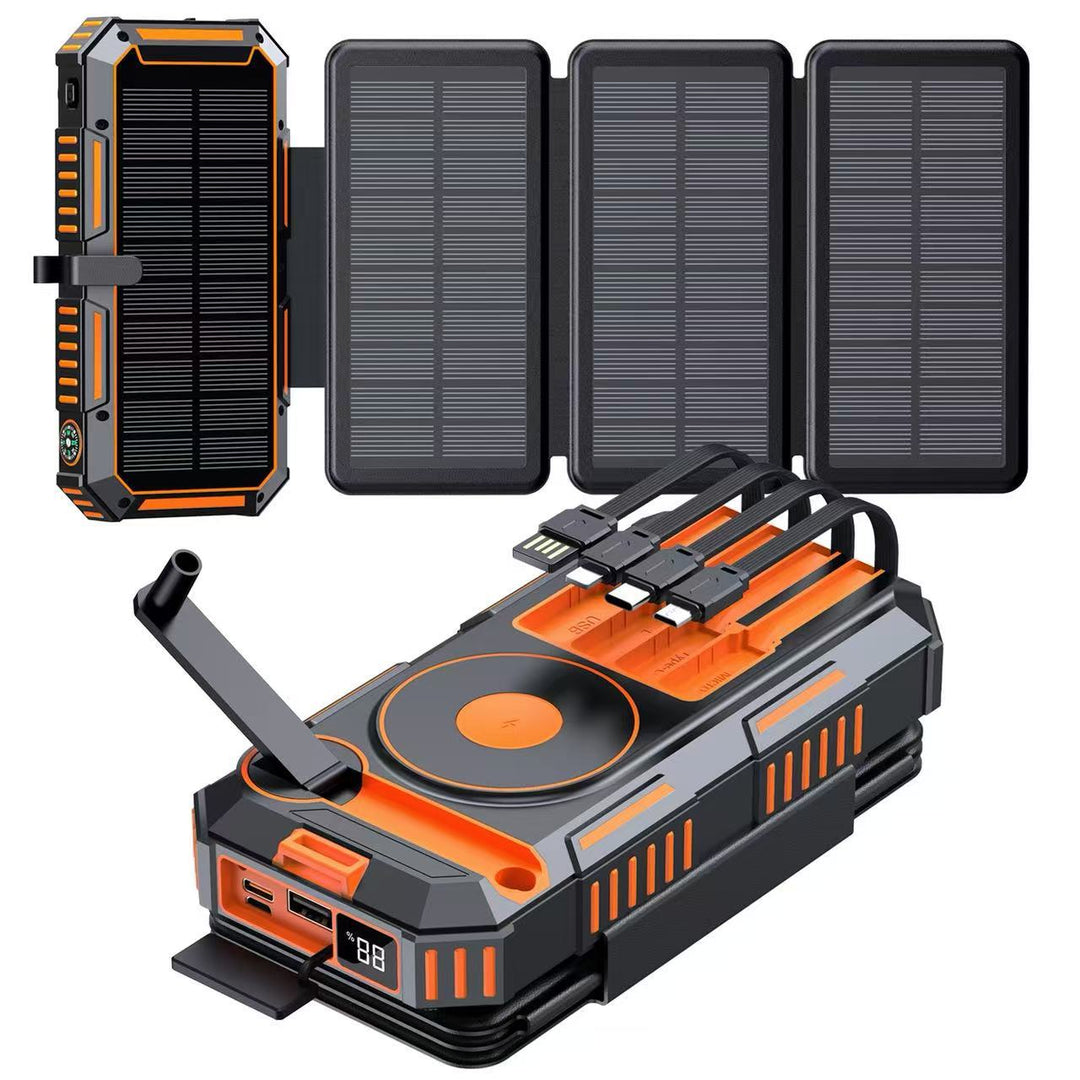 Solar Powerbank med trådløs ladefunksjon fra Skanto