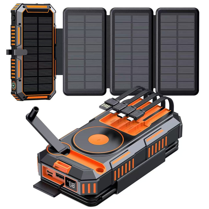 Solar Powerbank med trådløs ladefunksjon fra Skanto
