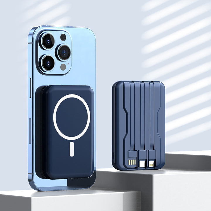 Magnetisk powerbank med hurtigladefunksjon Skanto