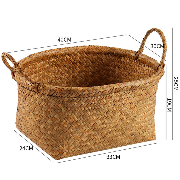 Unisex Naturfiber oppbevaringskurv med bred kant Skanto