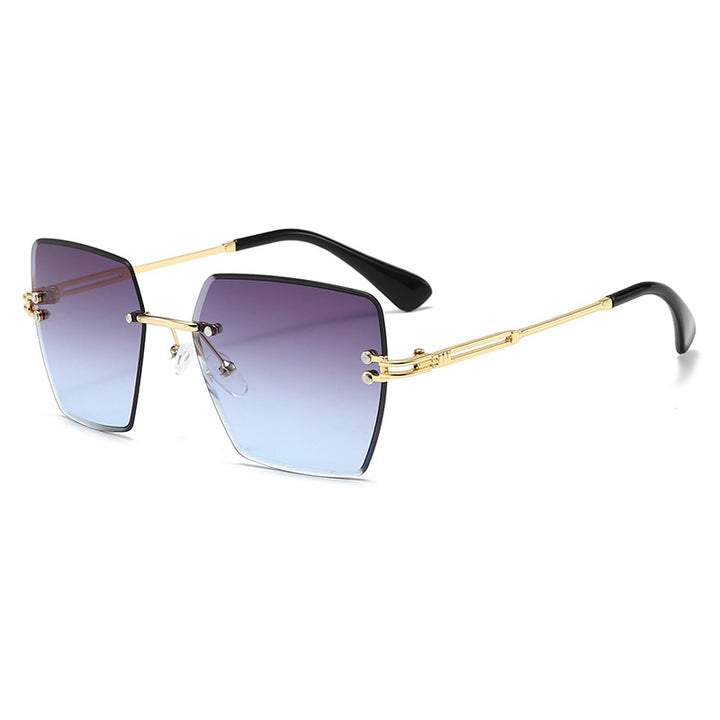 Dame moteriktig solbrille med stilistisk kvadratisk ramme Skanto