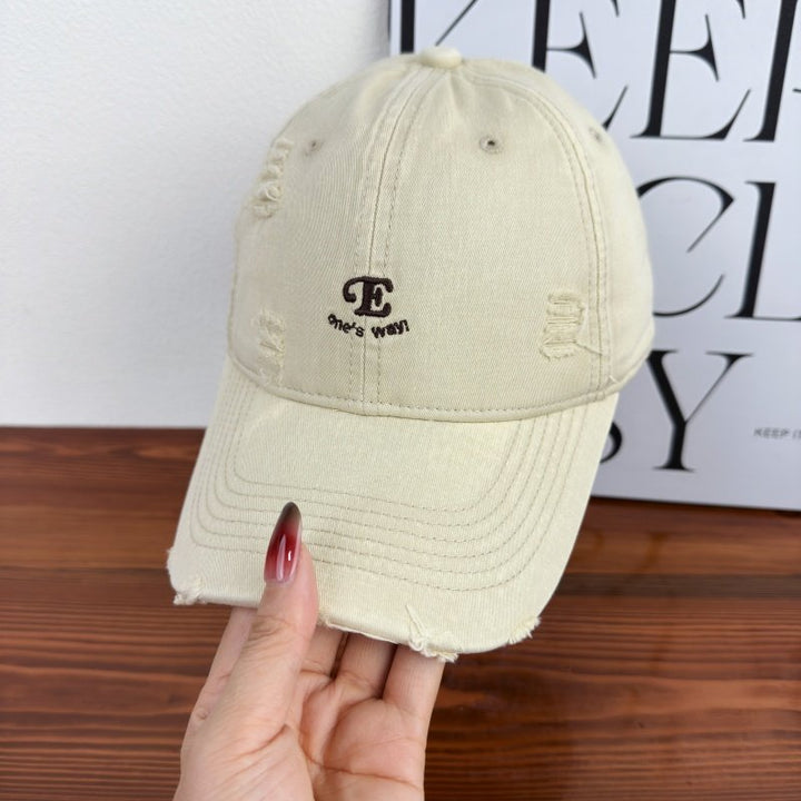 Unisex Slittet Denim Caps Skanto