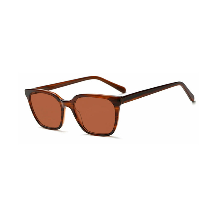 Dame moteframme solbrille med elegant, kvadratisk ramme og UV-beskyttelse Skanto
