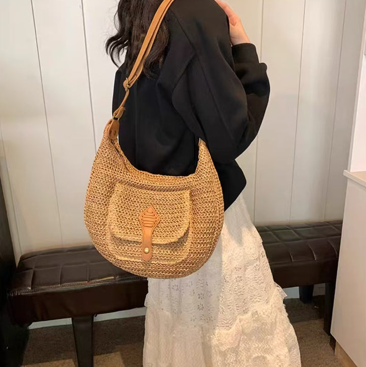 Håndlagd skulderveske i moderne boho-stil Skanto
