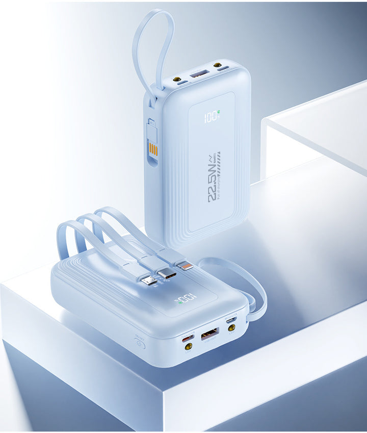 Bærbar powerbank med integrerte hurtigladeporter og digital skjerm Skanto