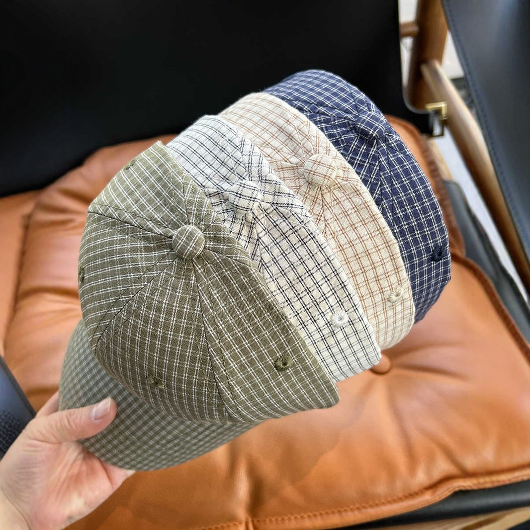 Herre Casual Rutete Baseball Caps Skanto