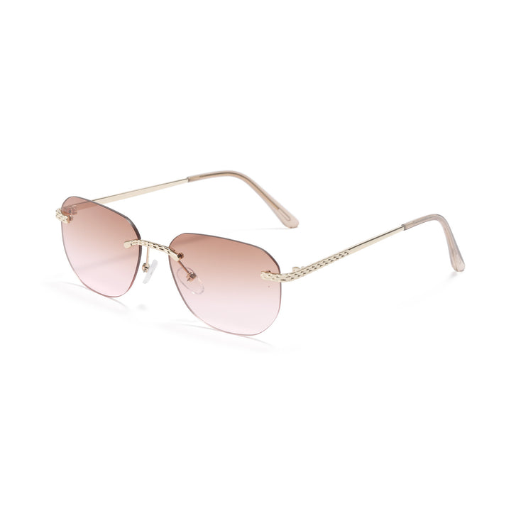 Damer casual oversized solbriller med elegant metallramme Skanto