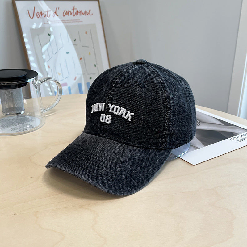Herre Slitt Denim Baseball Caps Skanto
