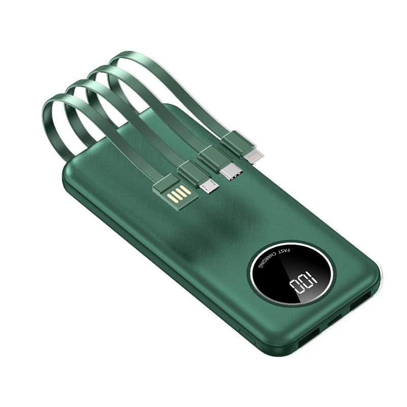 Multifunksjonell Powerbank med integrerte kabler Skanto