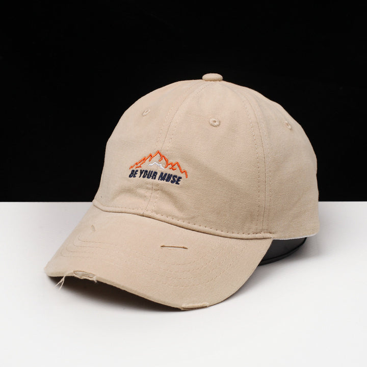 Kvinnenes Slitt Bomull Brodert Baseballcap Skanto