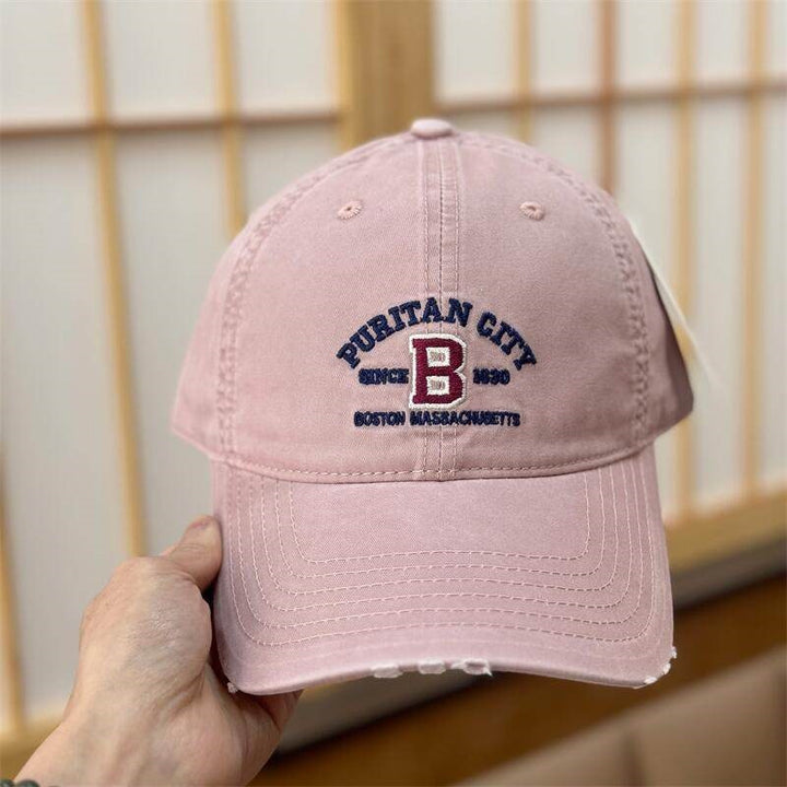 Kvinne Vintage Slitt Brodert Baseball Caps Skanto