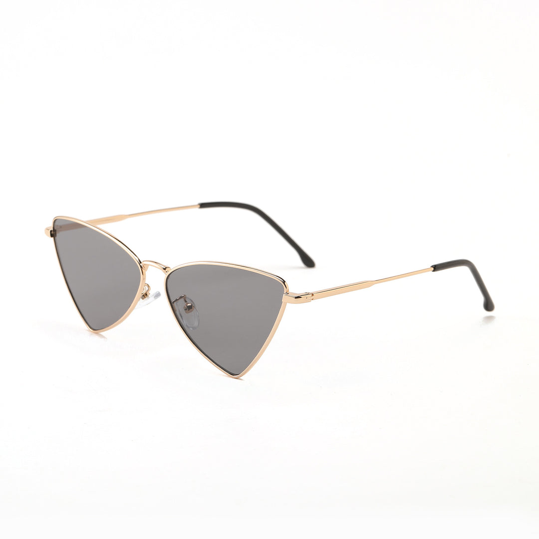 Dame trendy Cat-Eye solbriller med gullige detaljer Skanto