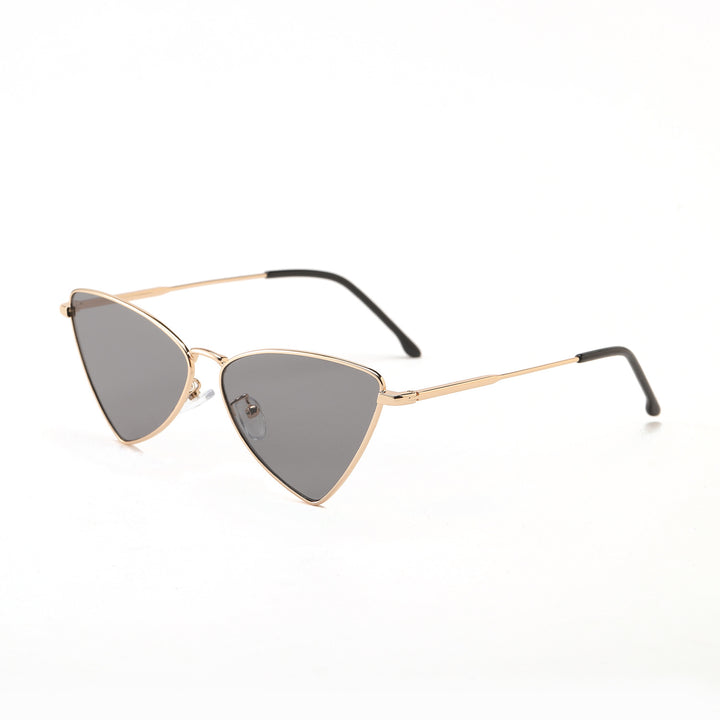 Dame trendy Cat-Eye solbriller med gullige detaljer Skanto