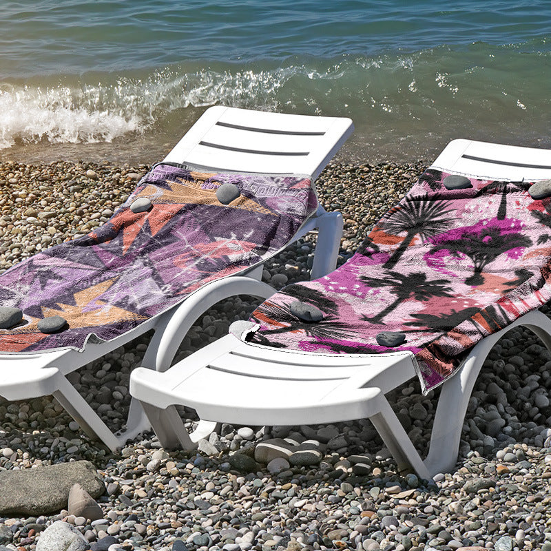 Strandhåndkle i hudvennlig mikrofiber med kreativ mønstermiks Skanto