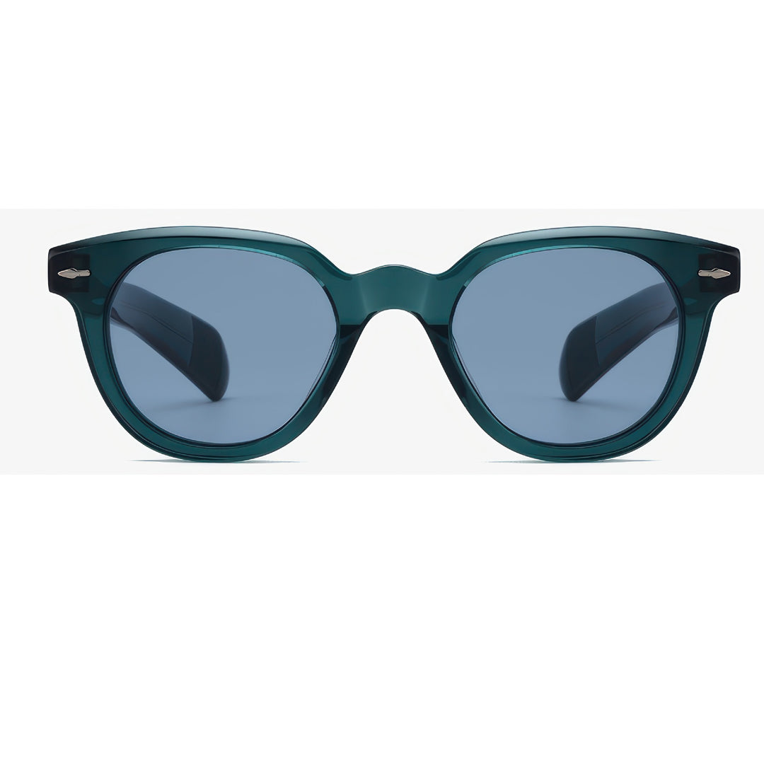 Dame retroinspirert solbrille med slitesterk plastikkramme og polariserte linser Skanto