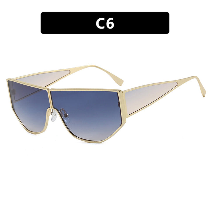 Women's trendy oversized sunglasses with striking geometric design Skanto