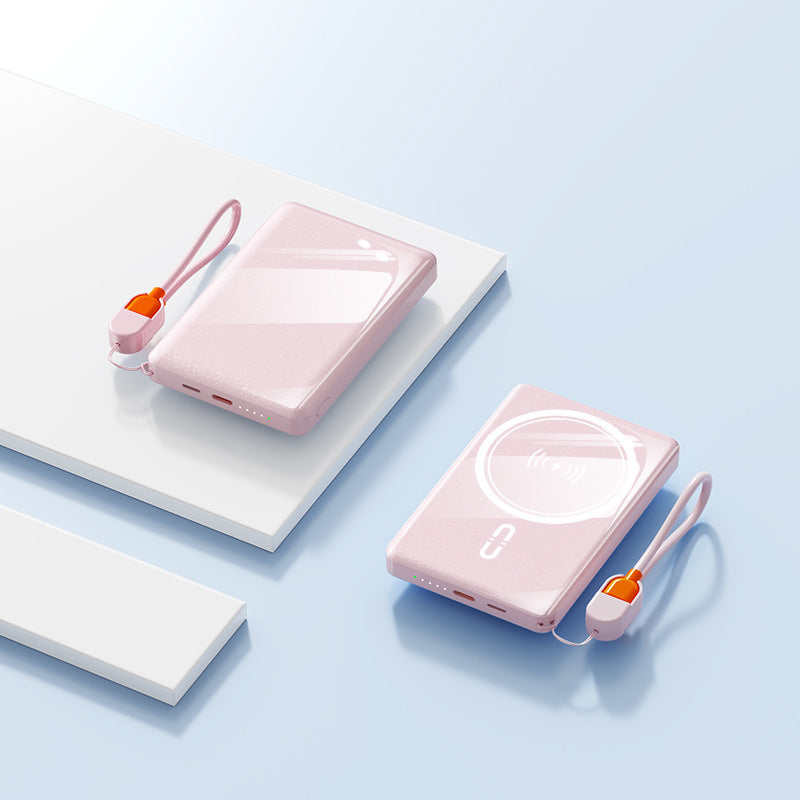 Bærbar powerbank med trådløs ladingsalternativ og høyhastighetsteknologi Skanto