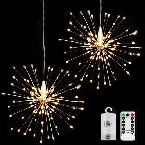 Skanto | Fyrverkeri Lys Dandelion Kobbertråd 120/200 Lys Batteri USB Solcelle LED Dekorativt Lys