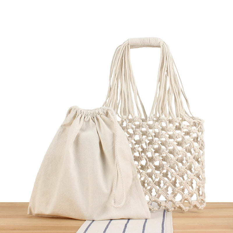 Sustainable shoulder bag with practical drawstring opening Skanto