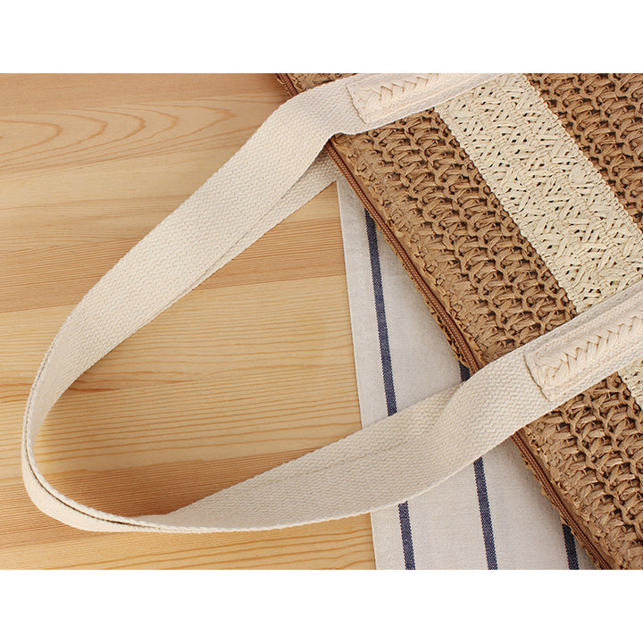 Tote bag in modern basket design with sturdy handles Skanto