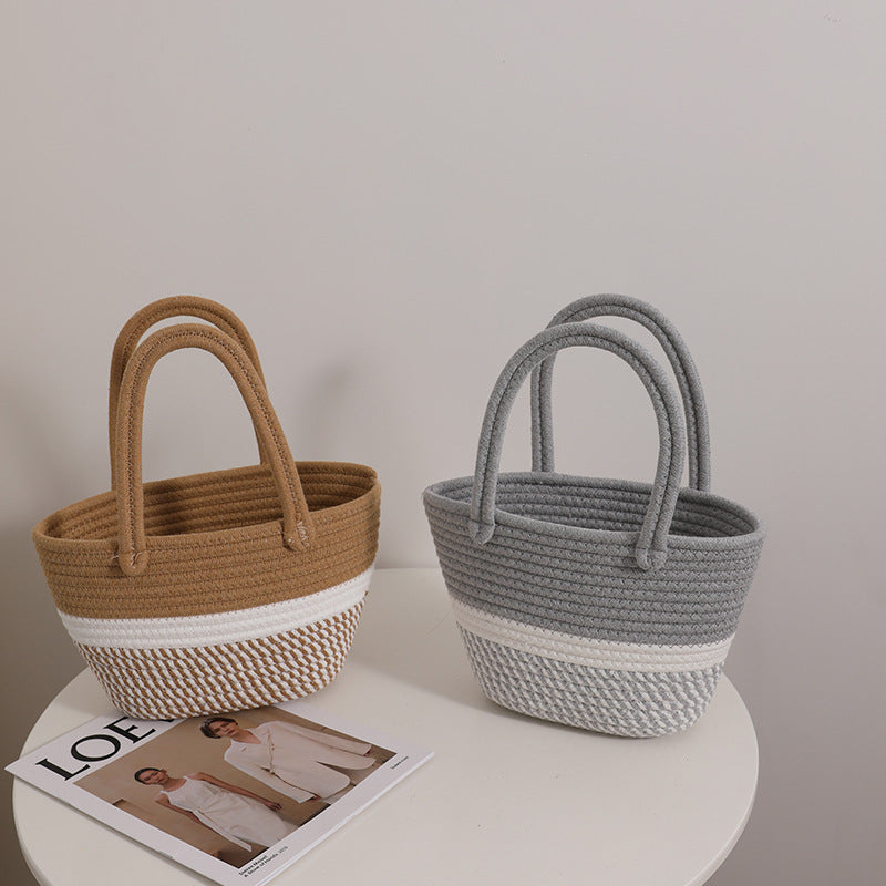 Handmade basket bag with modern accents Skanto