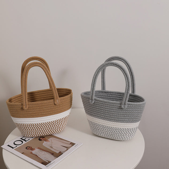 Handmade basket bag with modern accents Skanto